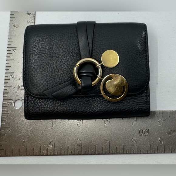 Chloe Compact Calfskin Leather Alphabet Trifold Wallet 28266 - Picture 8 of 8